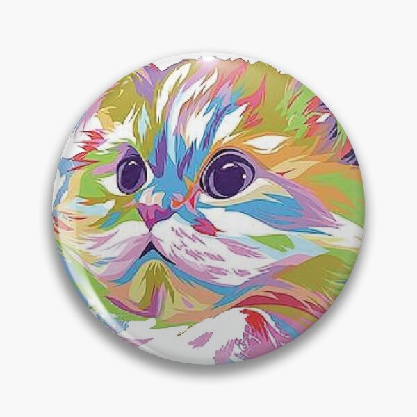 Item preview, Colorful Cat Face designed and sold by Donaatelle.