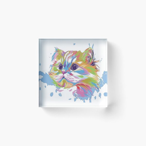 Item preview, Colorful Cat Face designed and sold by Donaatelle.