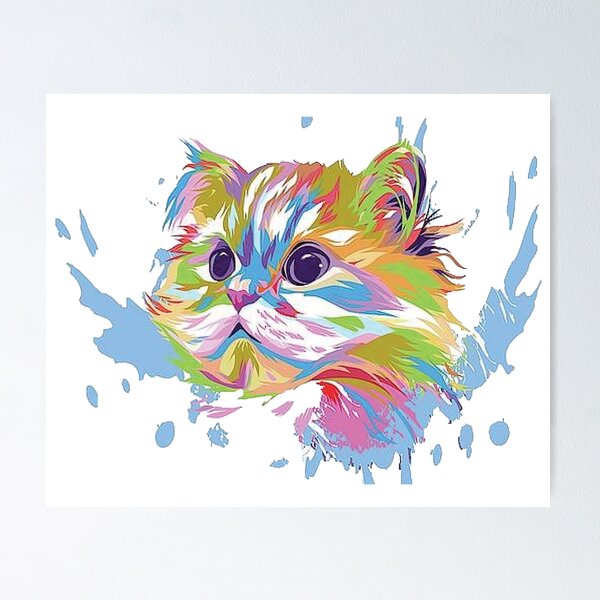 Item preview, Colorful Cat Face designed and sold by Donaatelle.