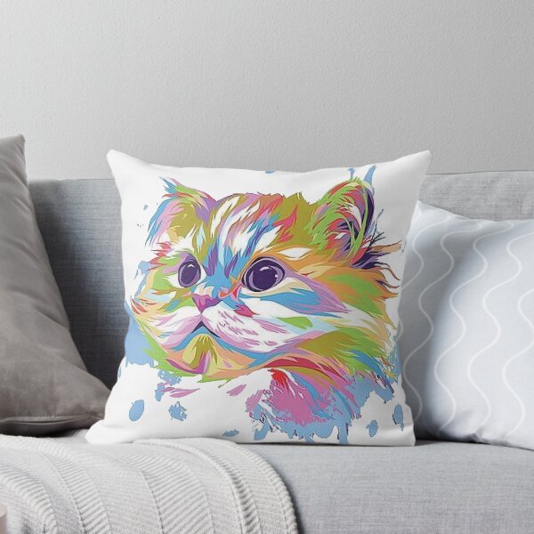 Item preview, Colorful Cat Face designed and sold by Donaatelle.
