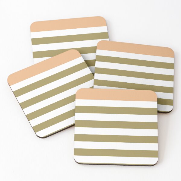 Item preview, Beige with khaki green stripe pattern designed and sold by MickeyEdwards.