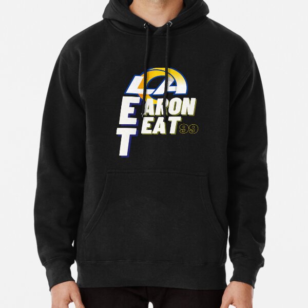 Men's Aaron Donald White Los Angeles Rams Let Aaron Eat Pullover