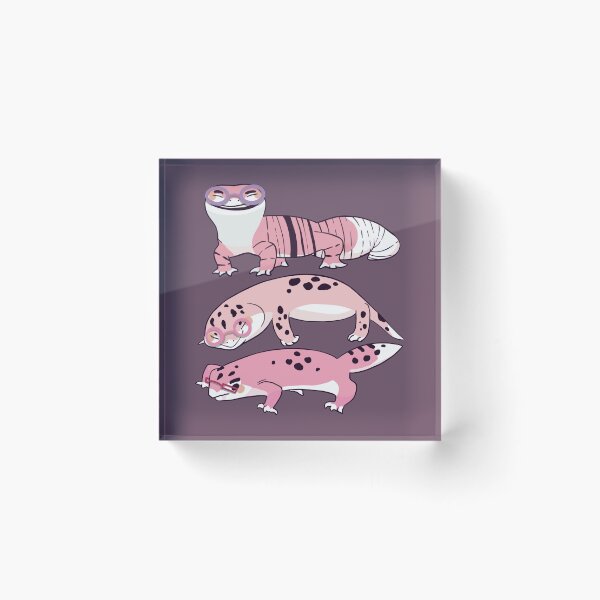 Item preview, Pink Leopard Gecko - Cute Pink and Purple Cartoon Animal Pattern designed and sold by TheRainbowRoom.