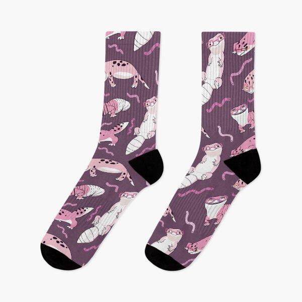 Item preview, Pink Leopard Gecko - Cute Pink and Purple Cartoon Animal Pattern designed and sold by TheRainbowRoom.