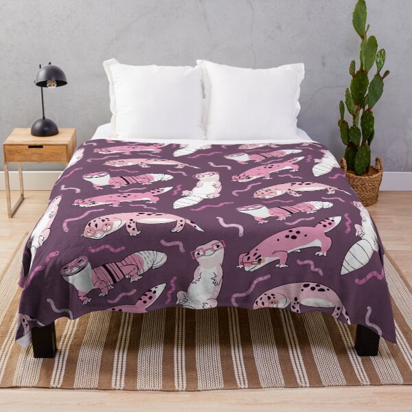 Item preview, Pink Leopard Gecko - Cute Pink and Purple Cartoon Animal Pattern designed and sold by TheRainbowRoom.