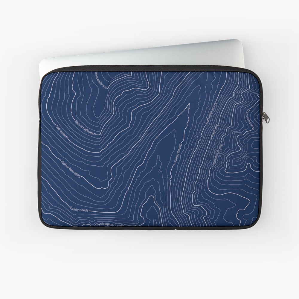 WE PERCEIVE | Psychology things - Maslow's HIERARCHY of NEEDS - Dark Blue Laptop Sleeve