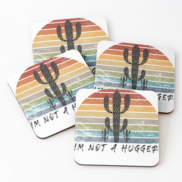 Item preview, I'm Not A Hugger retro cactus design  designed and sold by cartrica.