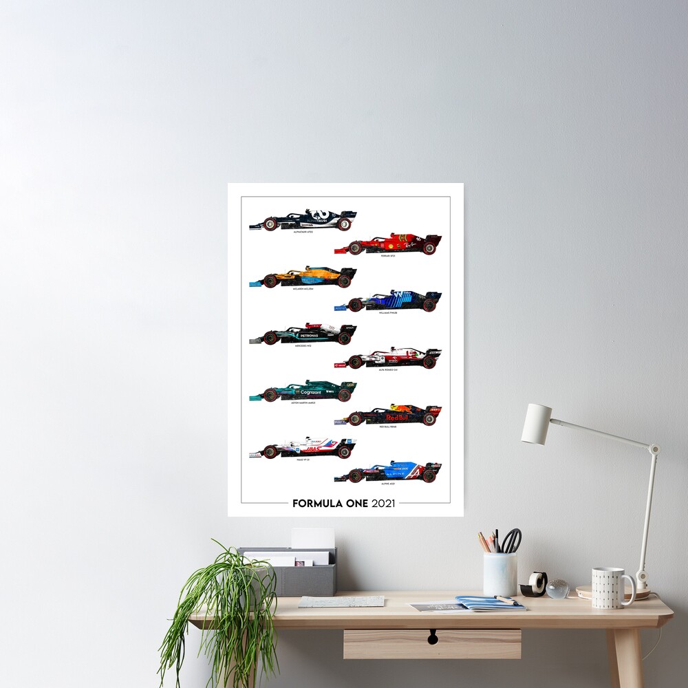 Formel 1 2021 Grid Artwork Portrait Poster