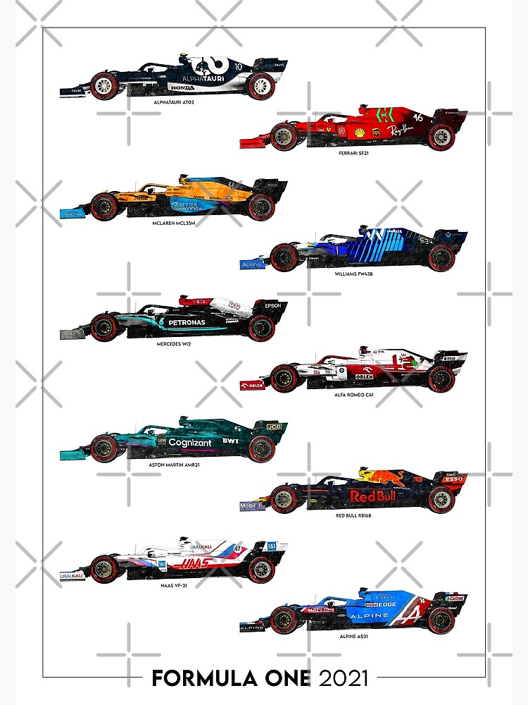 Formel 1 2021 Grid Artwork Portrait von d25bev