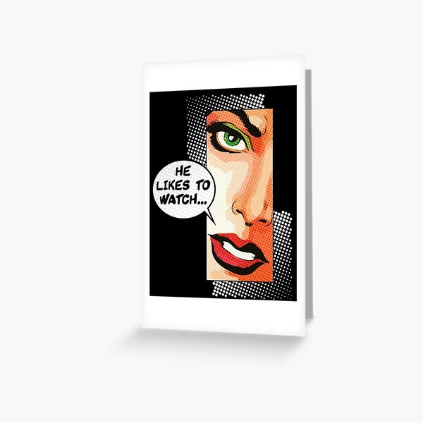 He Likes to Watch BDSM Cuckold Voyer Greeting Card