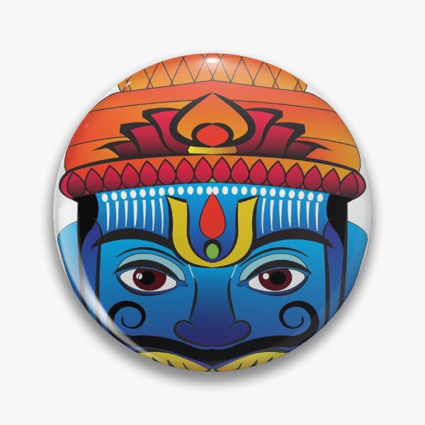 Item preview, Monkeyface god of power, lord Hanuman or Bajaragbali. Drawn in Indian folk art Pinguli style. designed and sold by Gurunath Bhadekar.