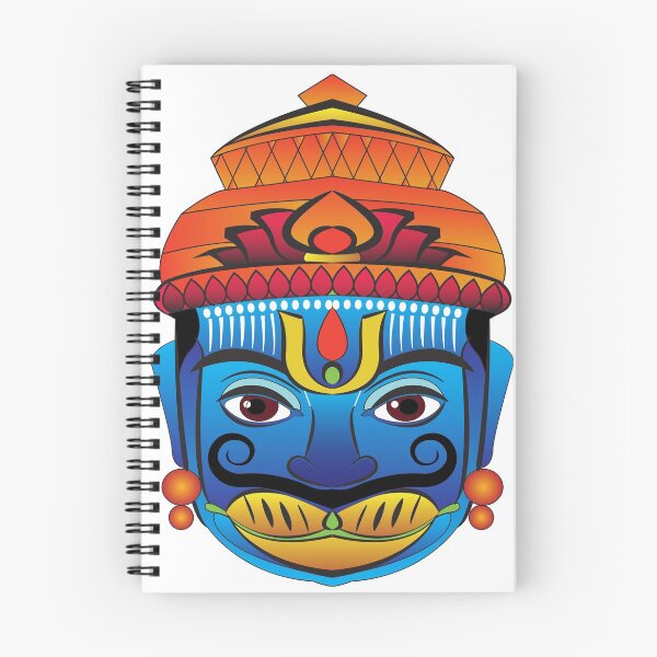 Item preview, Monkeyface god of power, lord Hanuman or Bajaragbali. Drawn in Indian folk art Pinguli style. designed and sold by Gurunath Bhadekar.