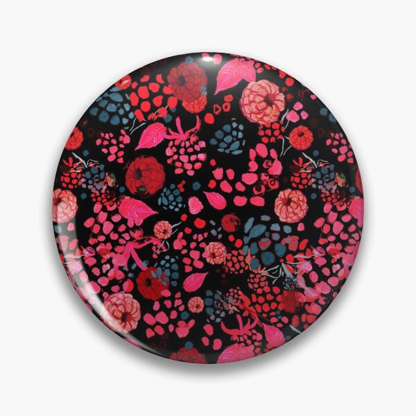 Item preview, Raspberry Pattern on Black Background designed and sold by cemreyigitsahin.