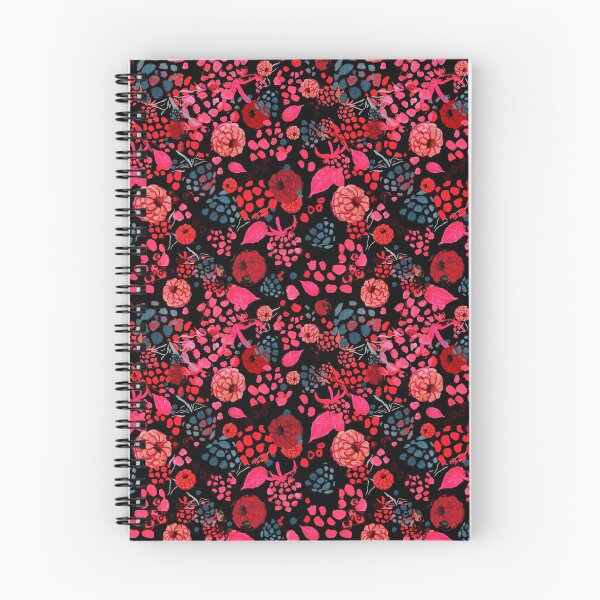 Item preview, Raspberry Pattern on Black Background designed and sold by cemreyigitsahin.