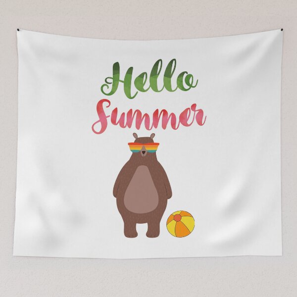 Item preview, Hello Summer Bear designed and sold by CreativeBel.