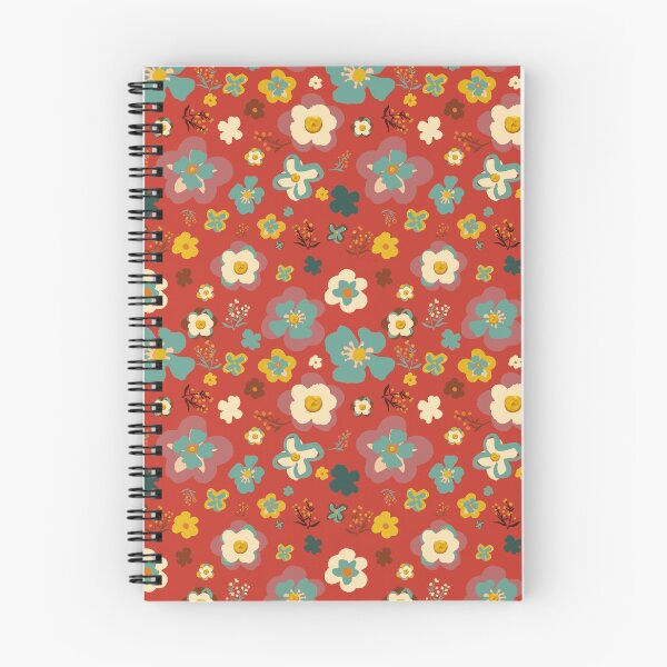 Aperçu de l'œuvre design floral avec fond rouge créée et vendue par cemreyigitsahin.