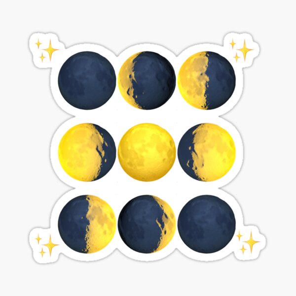 "Moon phases in emoji " Sticker for Sale by ICRainbowMoons Redbubble