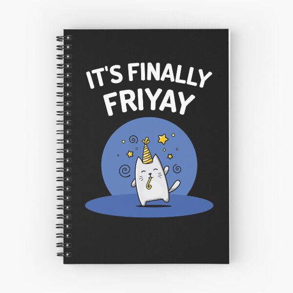 Item preview, It's Finally Friyay Cat Celebrating designed and sold by ShirtsJH.