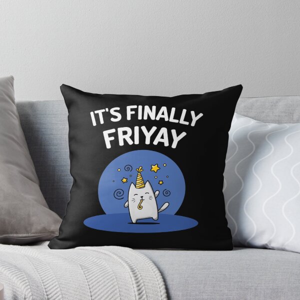 Item preview, It's Finally Friyay Cat Celebrating designed and sold by ShirtsJH.