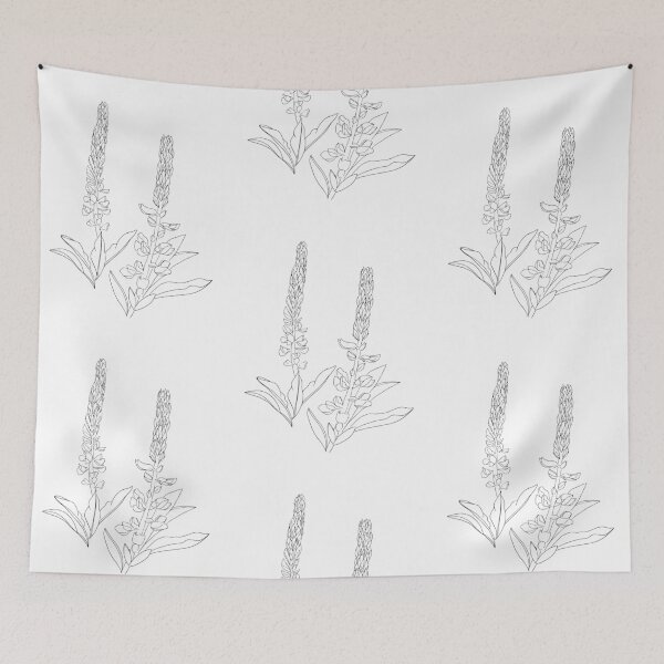 Item preview, Delicate Line Art Flower Illustration  designed and sold by rebeccazeno54.