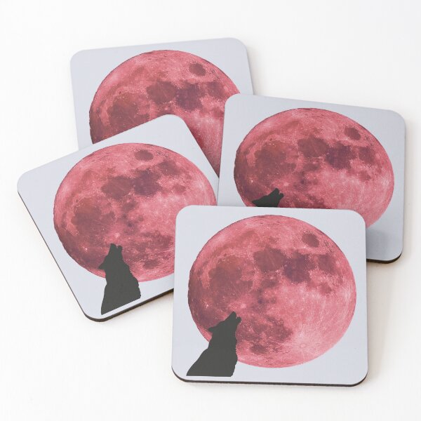 Item preview, wolf howling at the super pink moon  designed and sold by tita74.