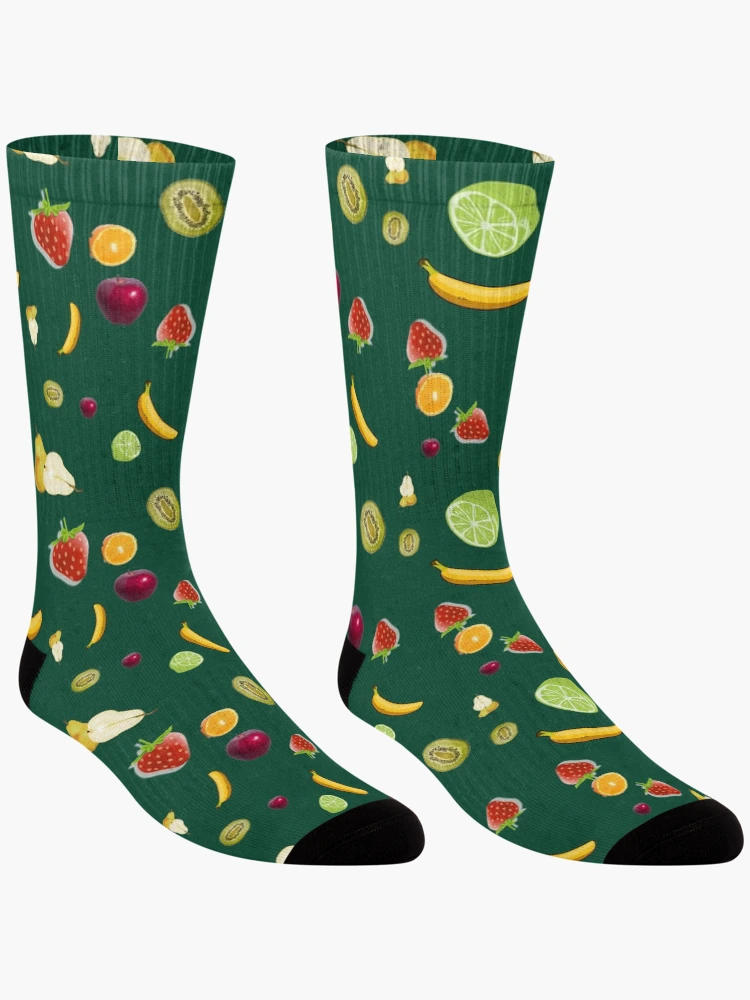 Thumbnail 3 of 5, Socks, Fancy Fruits Pattern designed and sold by Rell1970.