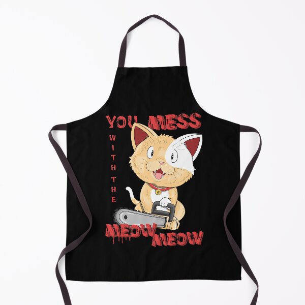 Item preview, You Mess With the Meow Meow Funny Mad Cat Chainsaw designed and sold by OmmeDesigns.