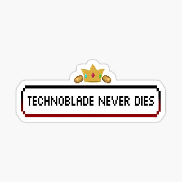 Technoblade never dies. Sticker for Sale by InniCat