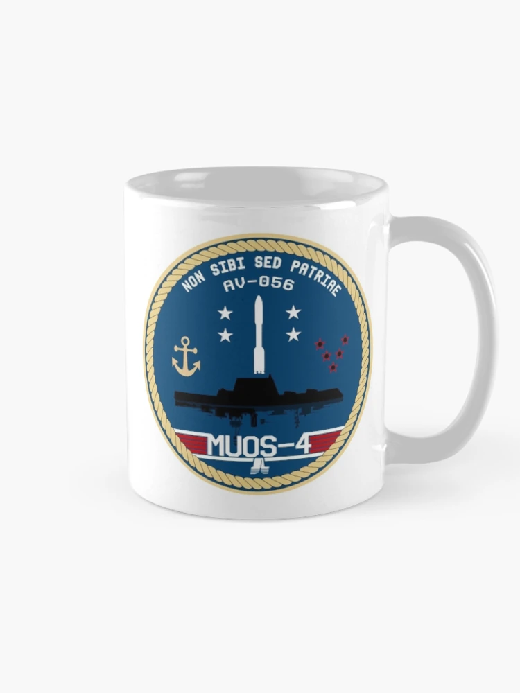 Thumbnail 3 of 6, Coffee Mug, Mobile User Objective System 4 Program Logo designed and sold by Nikki SpaceStuffPlus.
