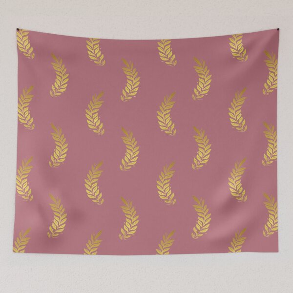 Item preview, Leaf Pattern in golden color - Rose Gold Background designed and sold by Sajuade.