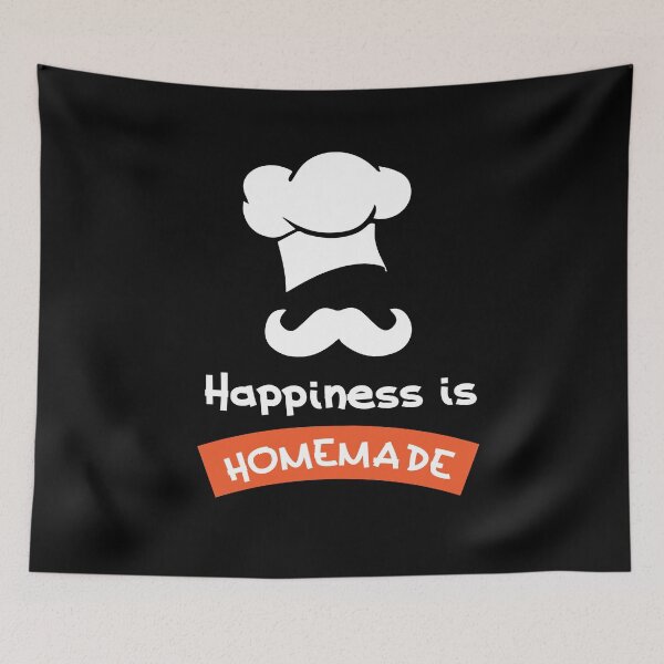 Item preview, Happines is Homemade Cooking Hat Sou Chef Funny Cook Chef    designed and sold by Rzelemenz.