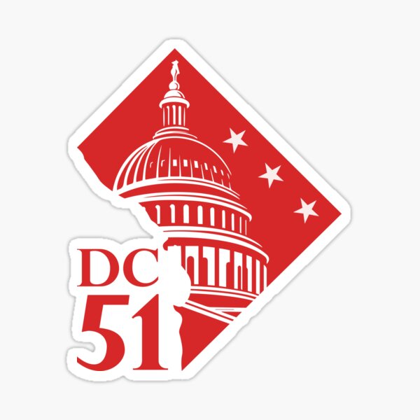 Washington DC statehood now flag map the capitol Sticker