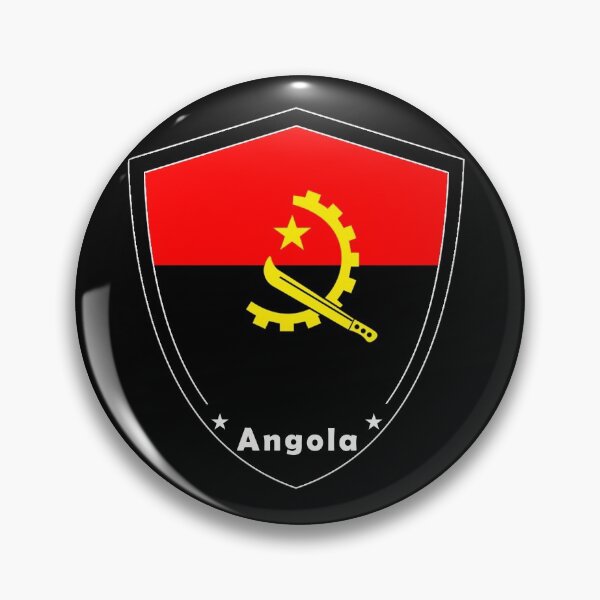 Item preview, Angola Flag Badge designed and sold by Gina-Driada.