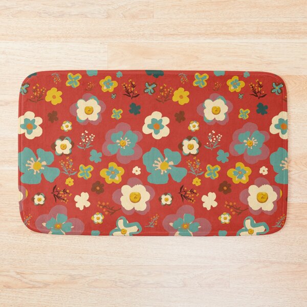 Item preview, floral design with red background designed and sold by cemreyigitsahin.