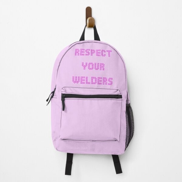 Item preview, respect your welders , pink cross stitch embroidered quote designed and sold by weilertsen.