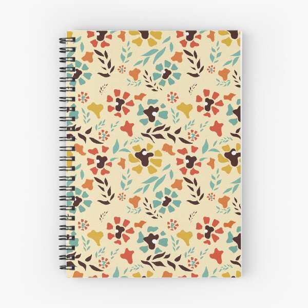 Item preview, stylized retro color flowers designed and sold by cemreyigitsahin.