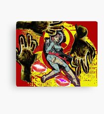 Space zombie graphic novel design Canvas Print