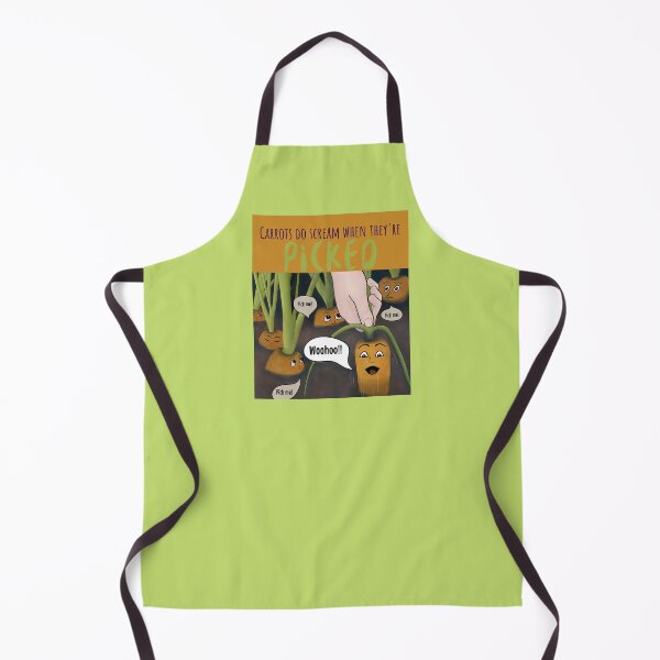 Item preview, Carrots Do Scream When They’re Picked - funny cartoon on green background designed and sold by Crystal Raymond.