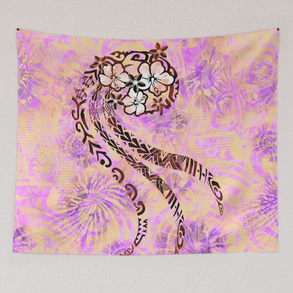 Item preview, Hawaiian - Samoan - Polynesian Coral Shell Tribal Tie Dye Designer designed and sold by sunnthreads.