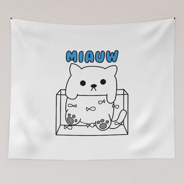 Item preview, miauw blauw designed and sold by MyLuckyShot.