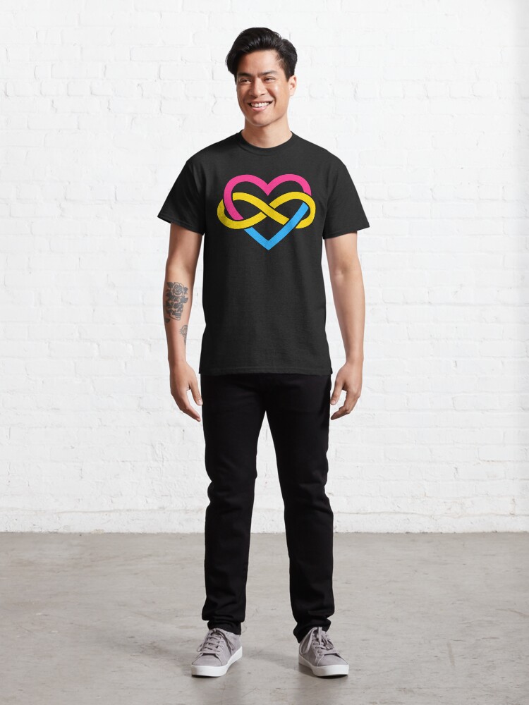 Alternate view of Pansexual Polyamory Infinity Heart (Black) Classic T-Shirt