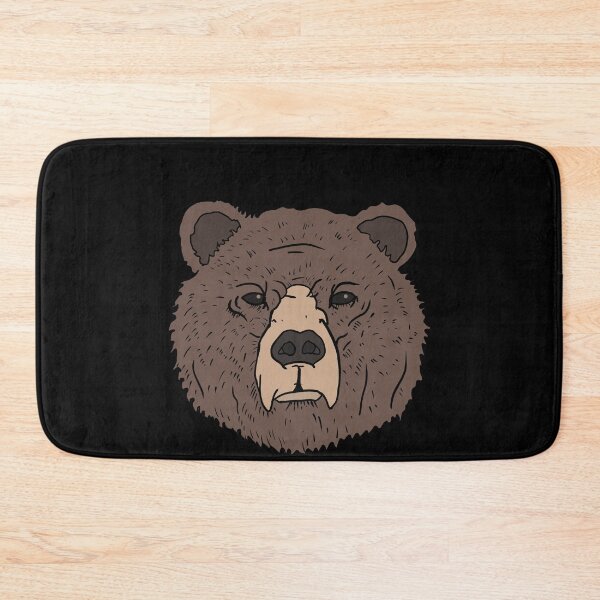 Item preview, Grumpy Brown Bear Head hand drawn portrait designed and sold by Mesyo.