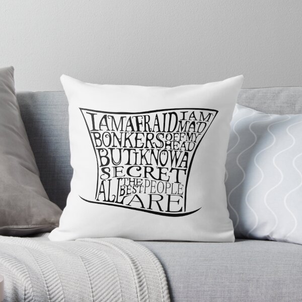 Mad as a Hatter Throw Pillow