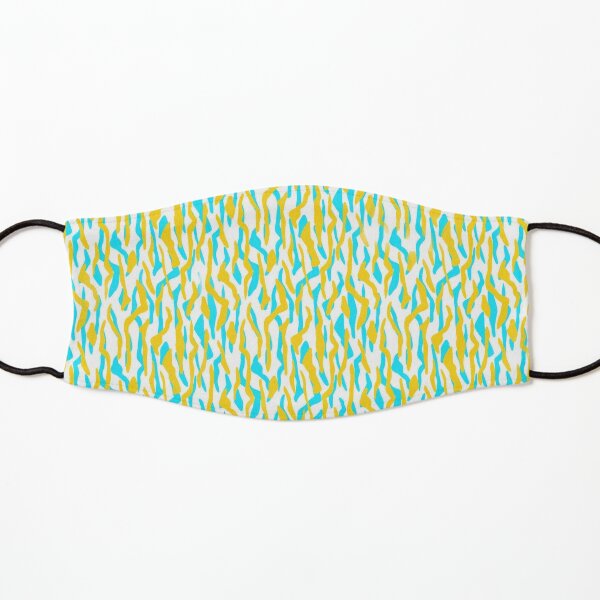 Animal print in turquoise and yellow Kids Mask