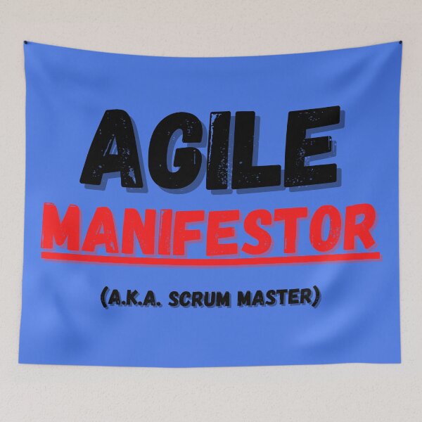 Item preview, Agile Manifestor (aka Scrum Master) designed and sold by AgileBadAss.