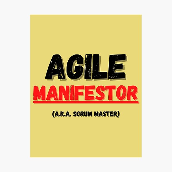 Artikel-Vorschau von Agiler Manifestor (auch bekannt als Scrum Master), designt und verkauft von AgileBadAss.