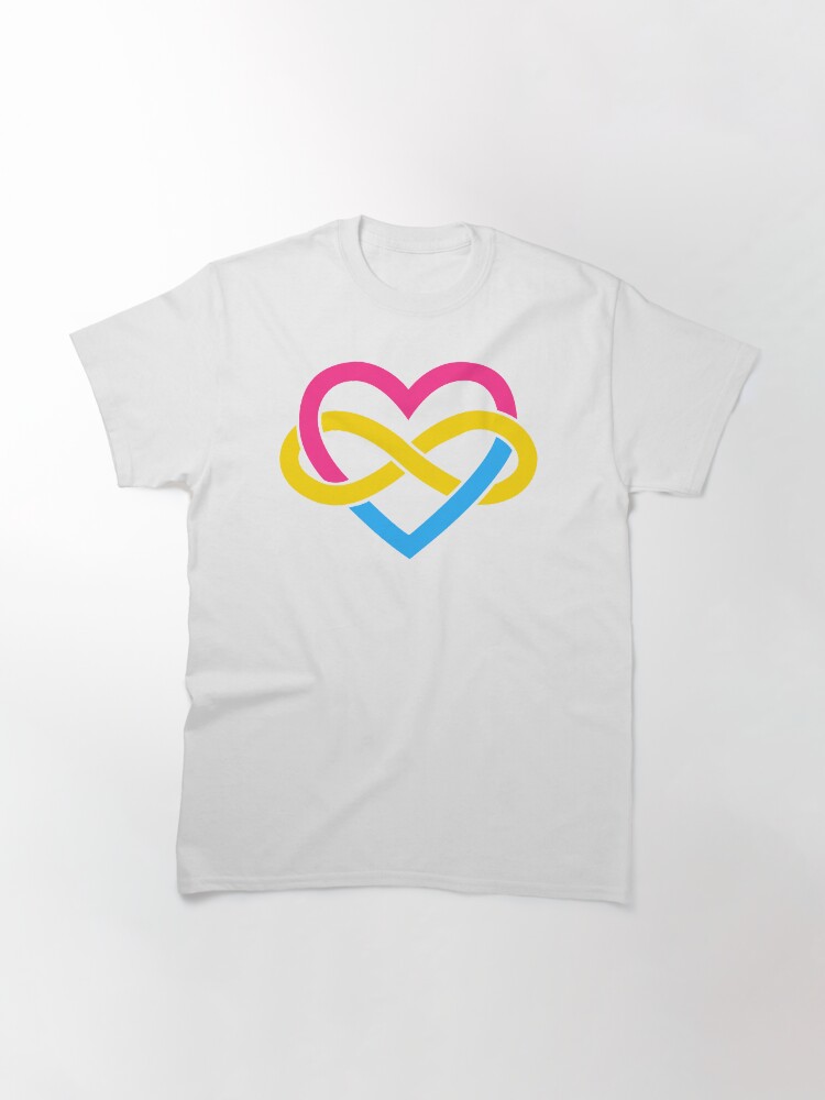 Alternate view of Pansexual Polyamory Infinity Heart (White) Classic T-Shirt