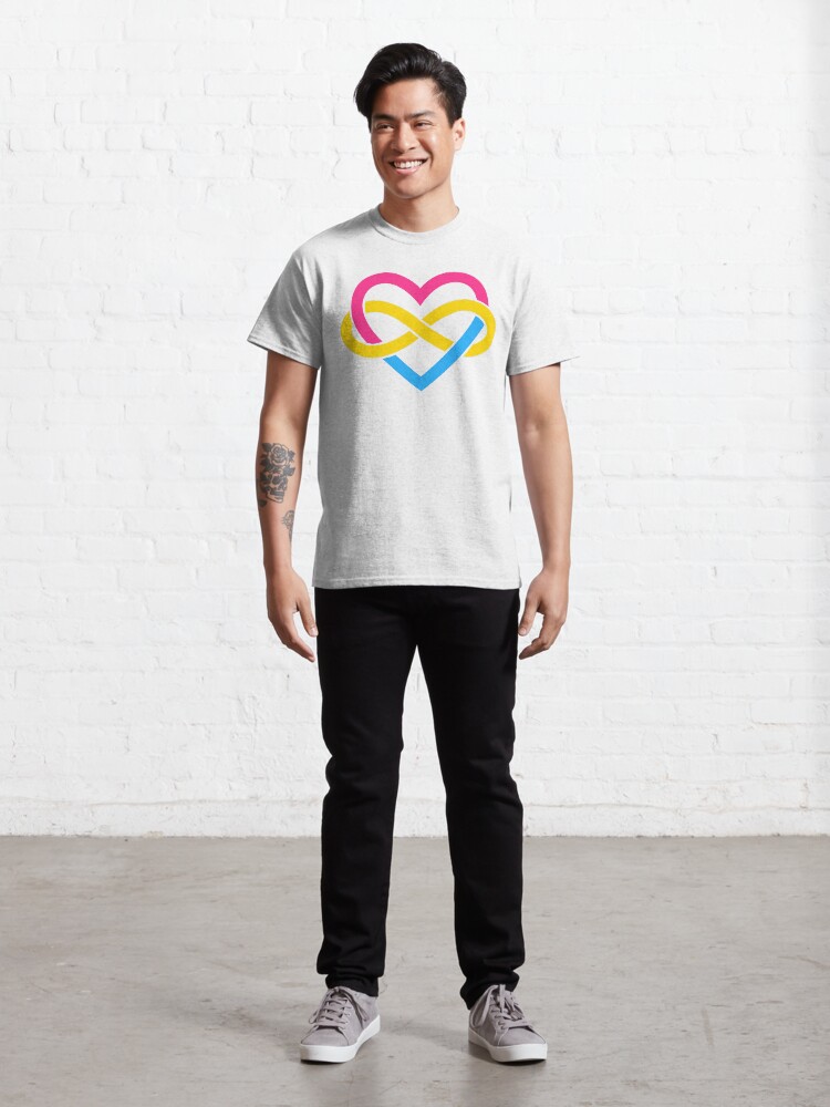 Alternate view of Pansexual Polyamory Infinity Heart (White) Classic T-Shirt