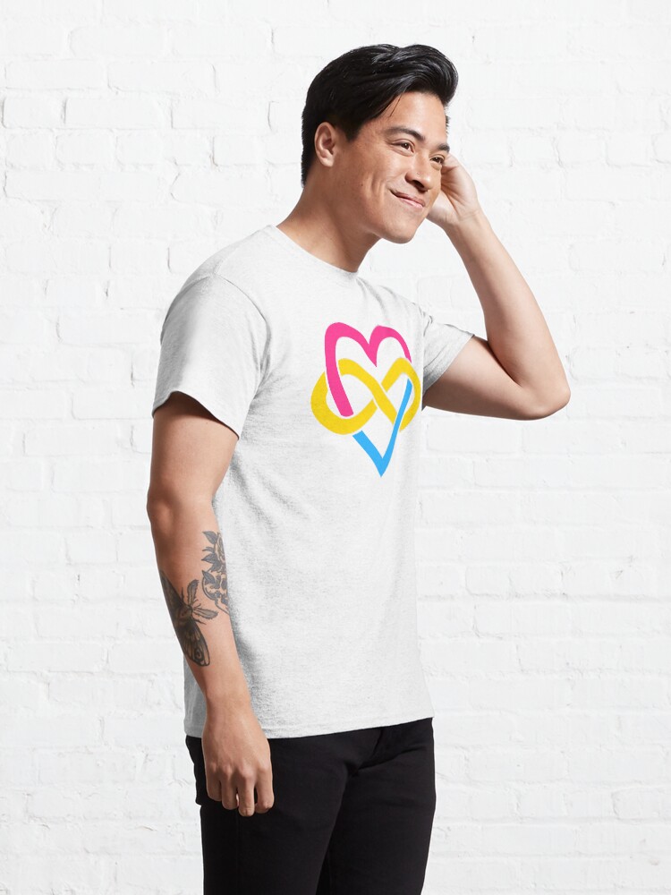 Alternate view of Pansexual Polyamory Infinity Heart (White) Classic T-Shirt
