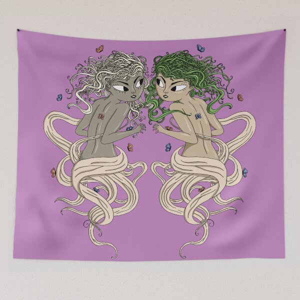 Item preview, Find Me - Twin Flame - Green Blue and Orange designed and sold by WhatShannonDoes.